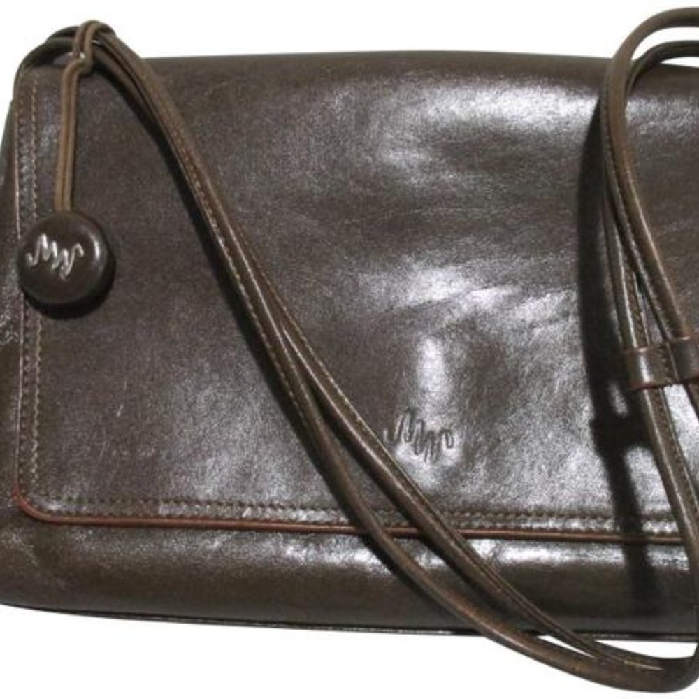 *Monsac Vintage Brown Khaki Front Envelope Flap